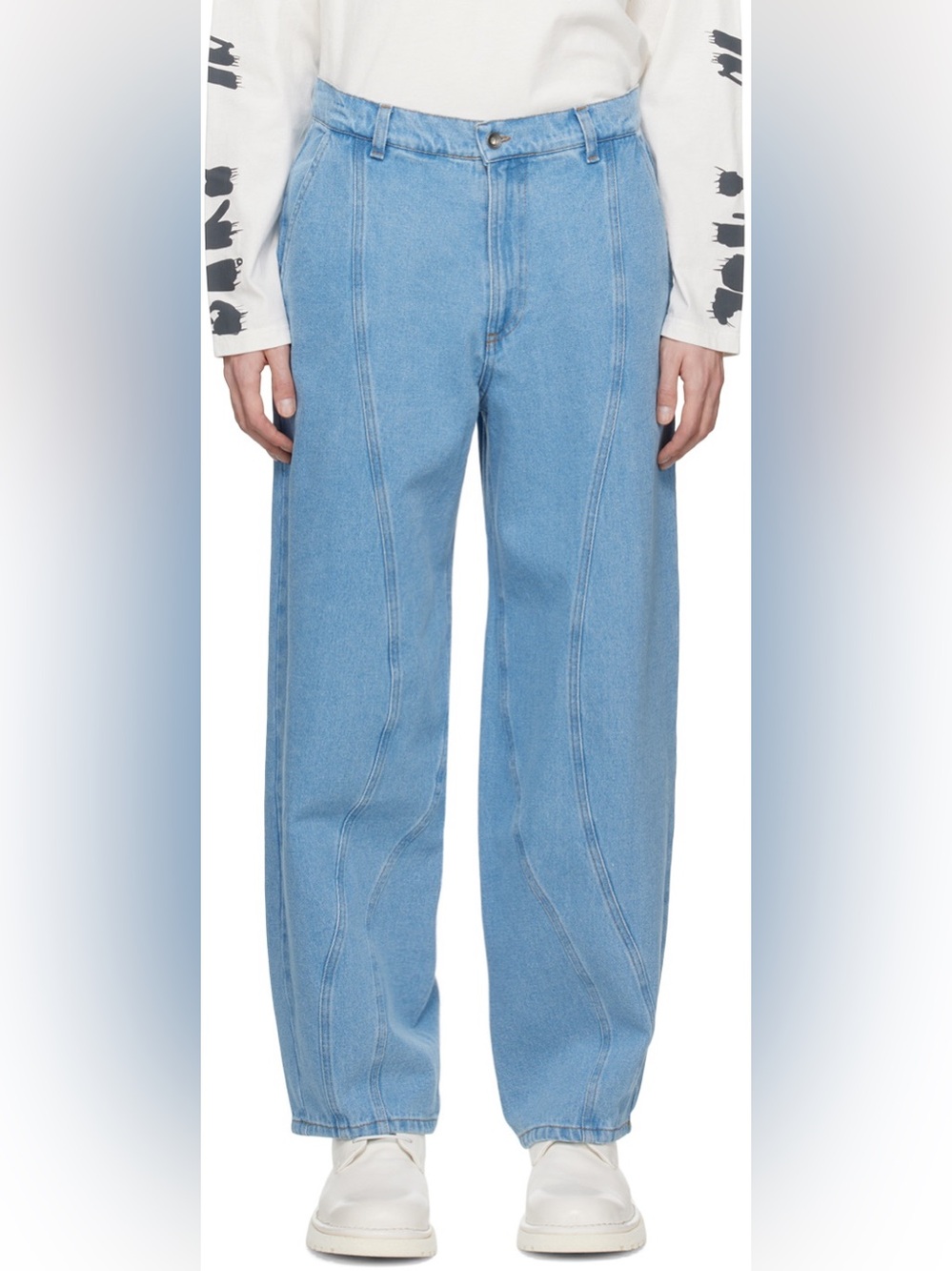 Relaxed Light Blue Men’s Jeans - Vintage-Inspired Relaxed Fit